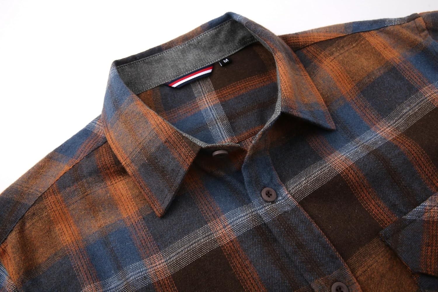 Alex Vando Men's Casual Plaid Flannel Shirt
