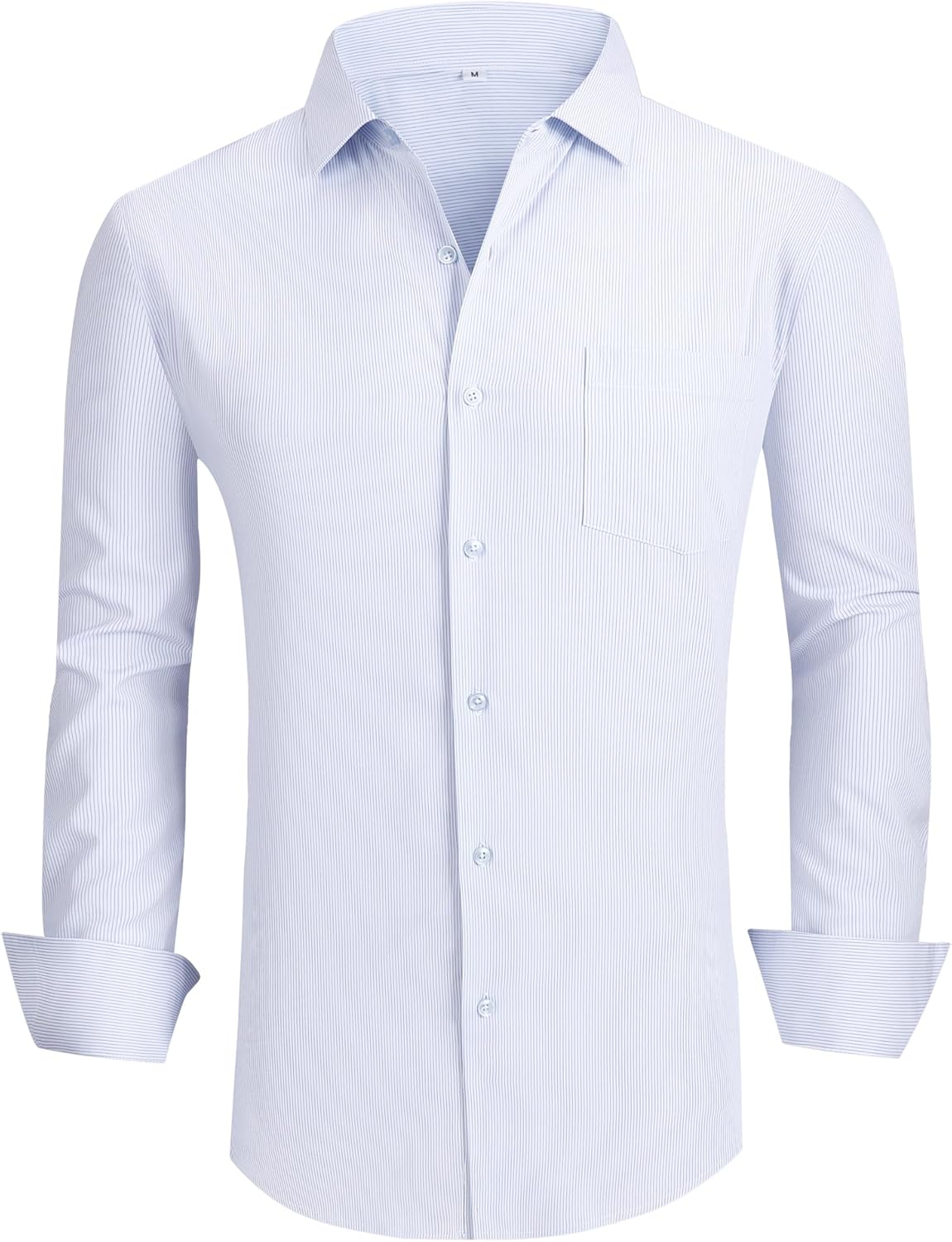 Alex Vando Mens Dress Shirts Wrinkle Free Regular Fit Stretch Rayon Bamboo Button Down Shirt