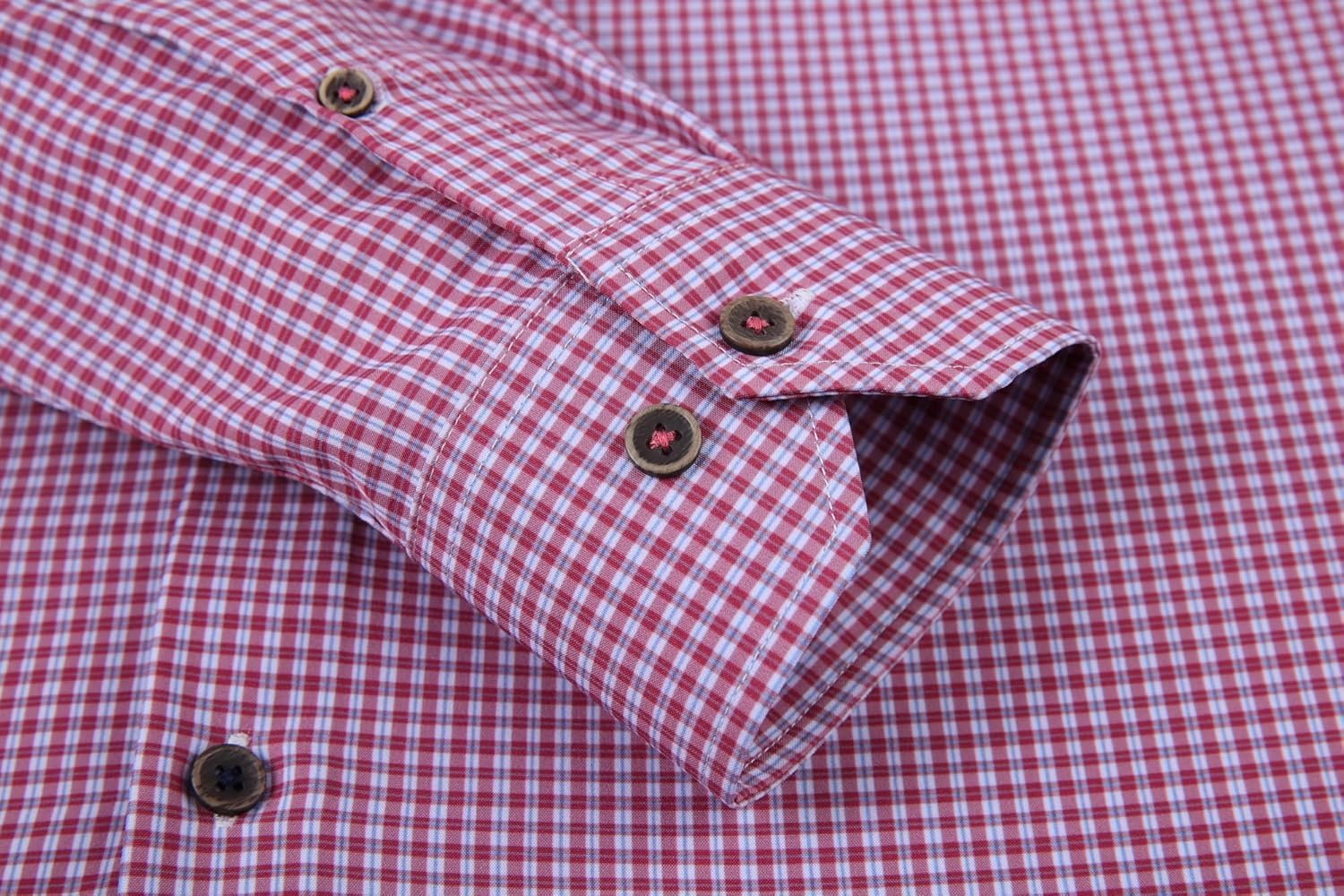 Alex Vando Mens Button Down Shirts Wrinkle Free 4-Way Stretch Print Business Casual Shirt