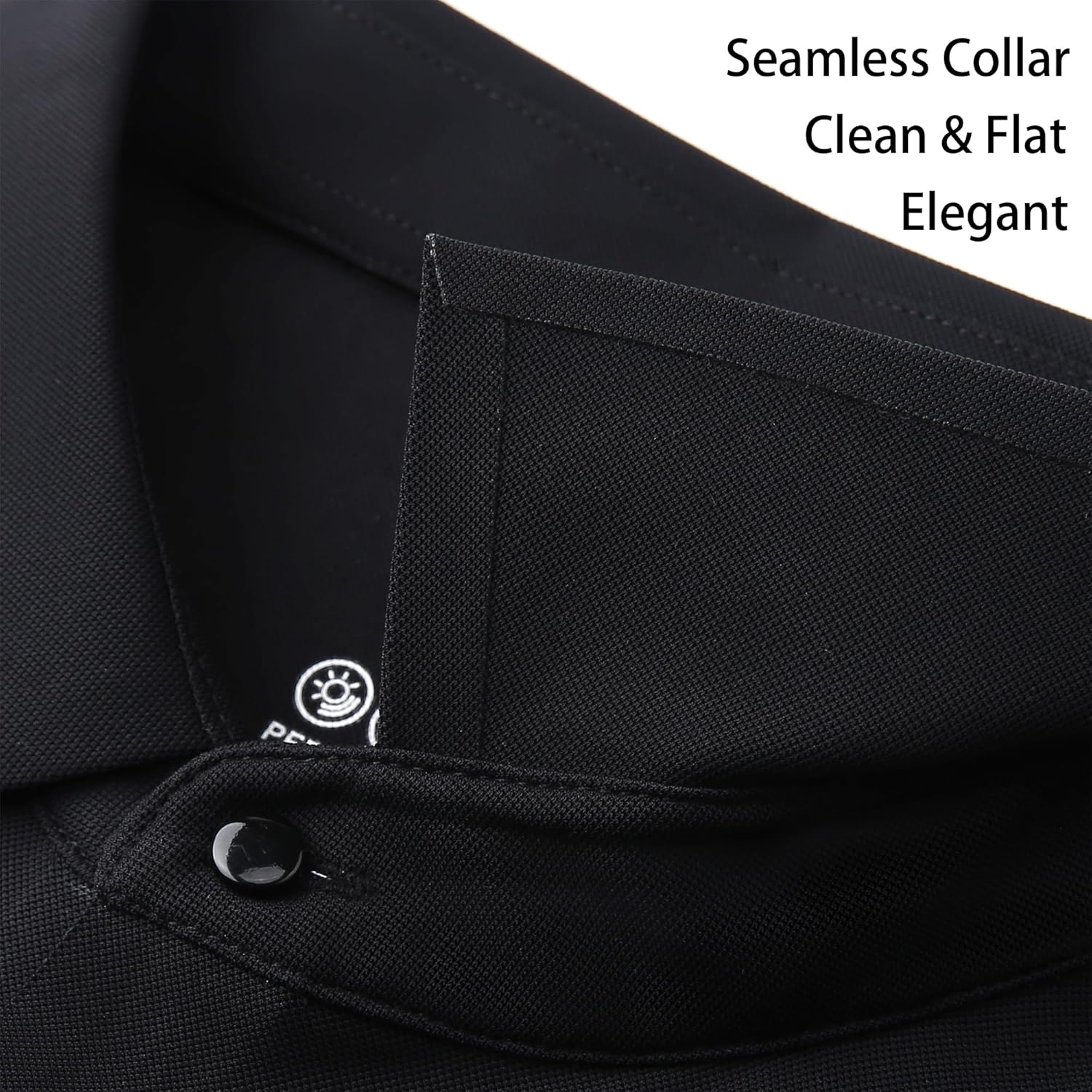 Alex Vando Mens Seamless Golf Shirt Moisture Wicking Quick-Dry Tailored Fit Polo Shirts
