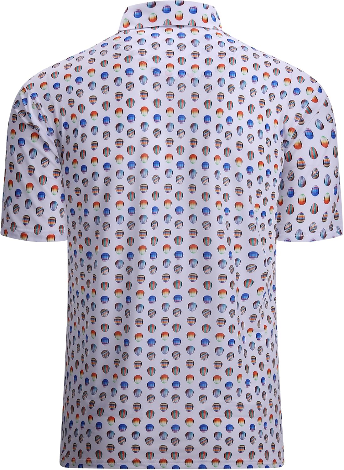 Alex Vando Mens Golf Shirt Moisture Wicking Quick-Dry Print Performance Polo Shirts for Men