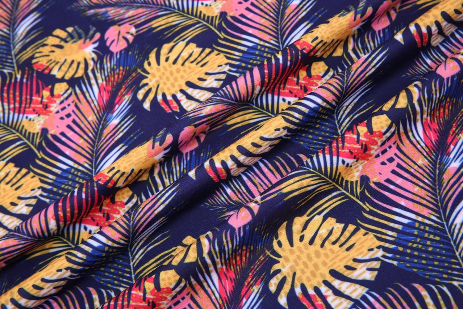 Alex Vando Mens Tie-Dye Printed 4-Way Stretch T-Shirts Short Sleeve Casual Shirt for Men