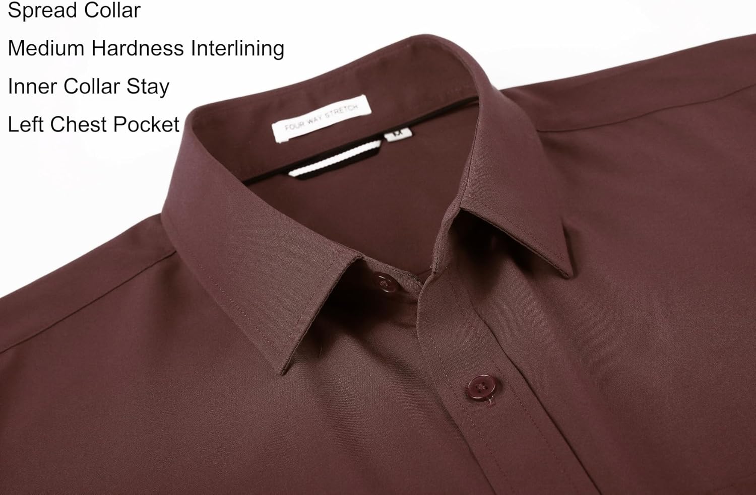 Alex Vando Mens Dress Shirts Regular Fit Long Sleeve Stretch Business Dress Shirts for Men