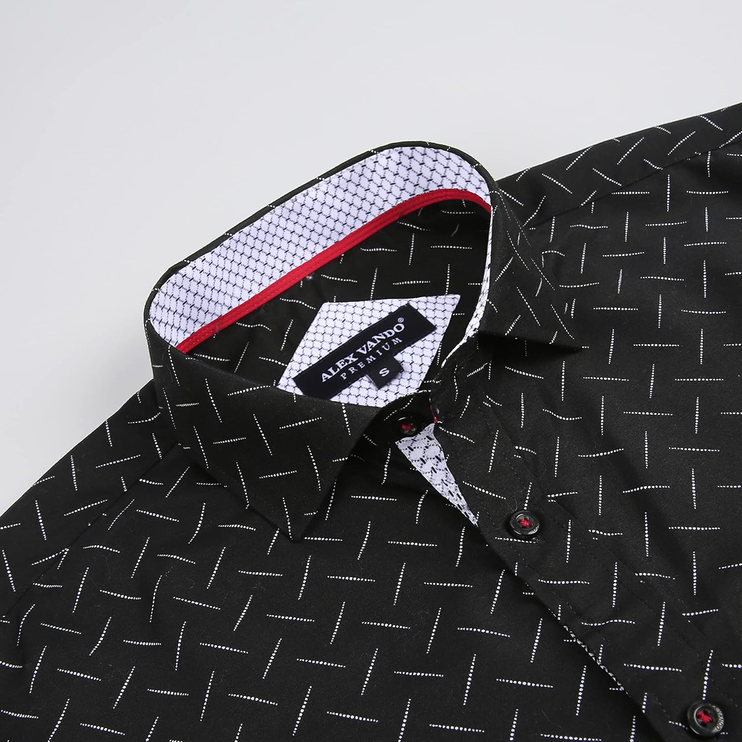 Alex Vando Mens Printed Dress Shirts Long Sleeve Regular Fit Button Down Shirt