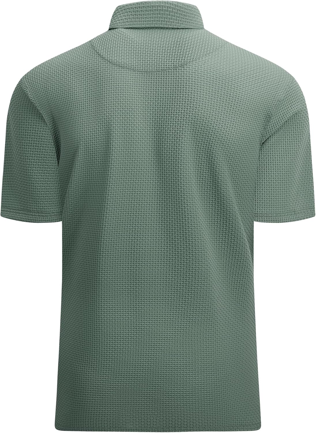 Alex Vando Mens Bubble Jacquard Polo Shirt Super Stretch Short Sleeve Polo Shirts for Men