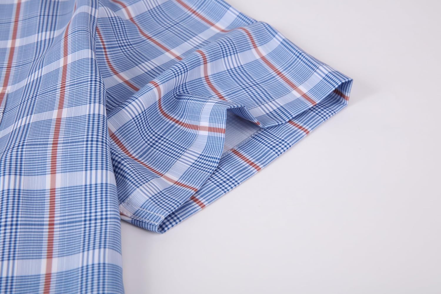 Alex Vando Mens Button Down Shirts Wrinkle Free 4-Way Stretch Short Sleeve Business Casual Shirt