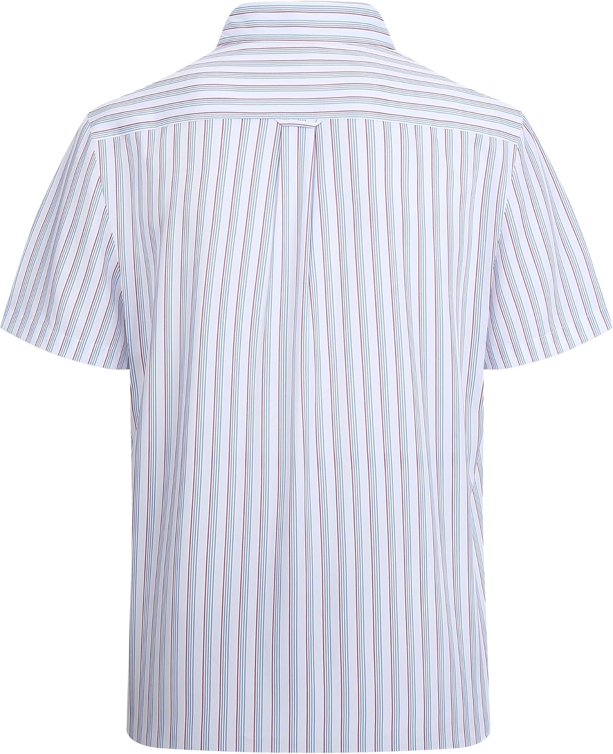 Alex Vando Mens Button Down Shirts Wrinkle Free 4-Way Stretch Short Sleeve Business Casual Shirt