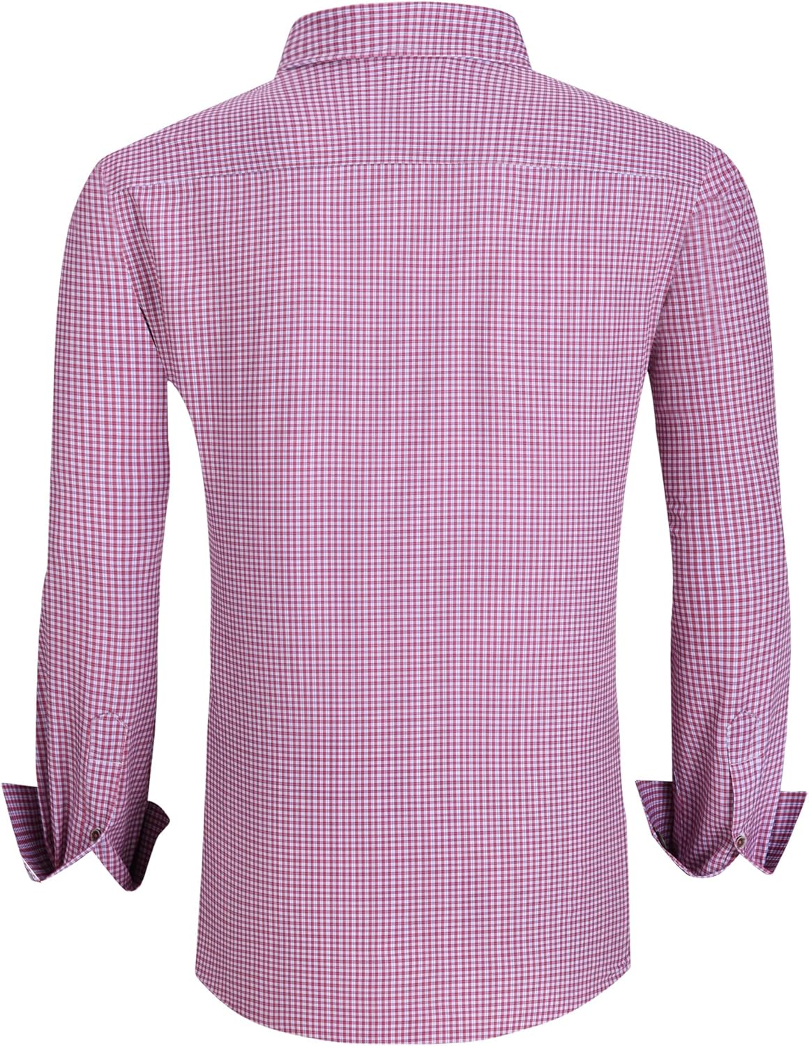 Alex Vando Mens Button Down Shirts Wrinkle Free 4-Way Stretch Print Business Casual Shirt