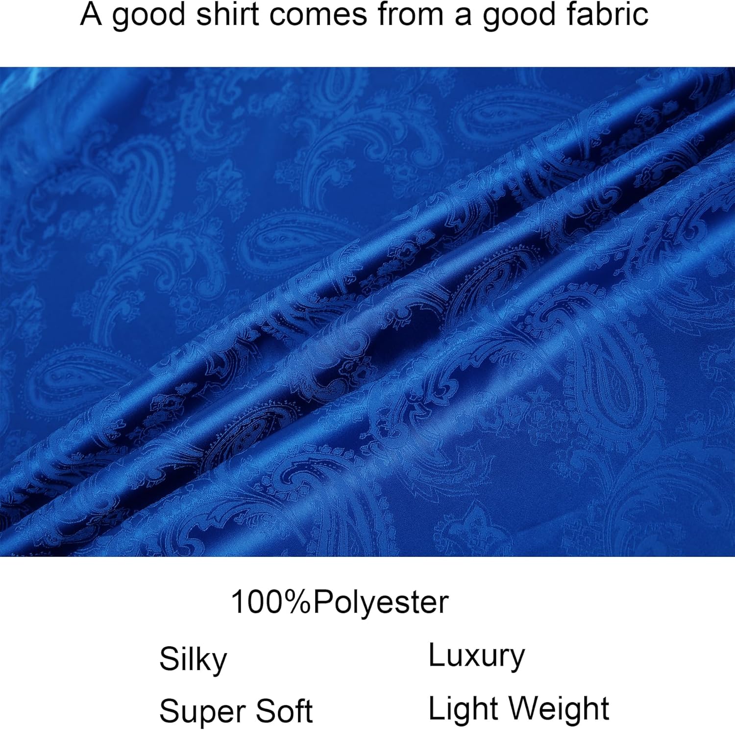 Alex Vando Mens Luxury Satin Dress Shirt Long Sleeve Silk Shiny Sateen Party Shirt
