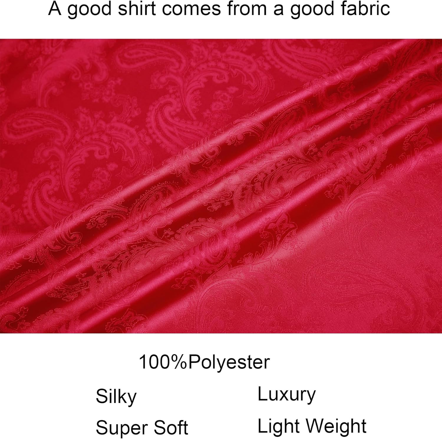 Alex Vando Mens Luxury Satin Dress Shirt Long Sleeve Silk Shiny Sateen Party Shirt