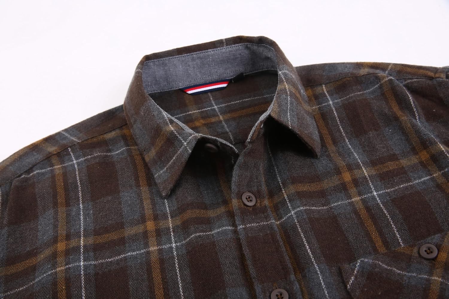 Alex Vando Men's Casual Plaid Flannel Shirt