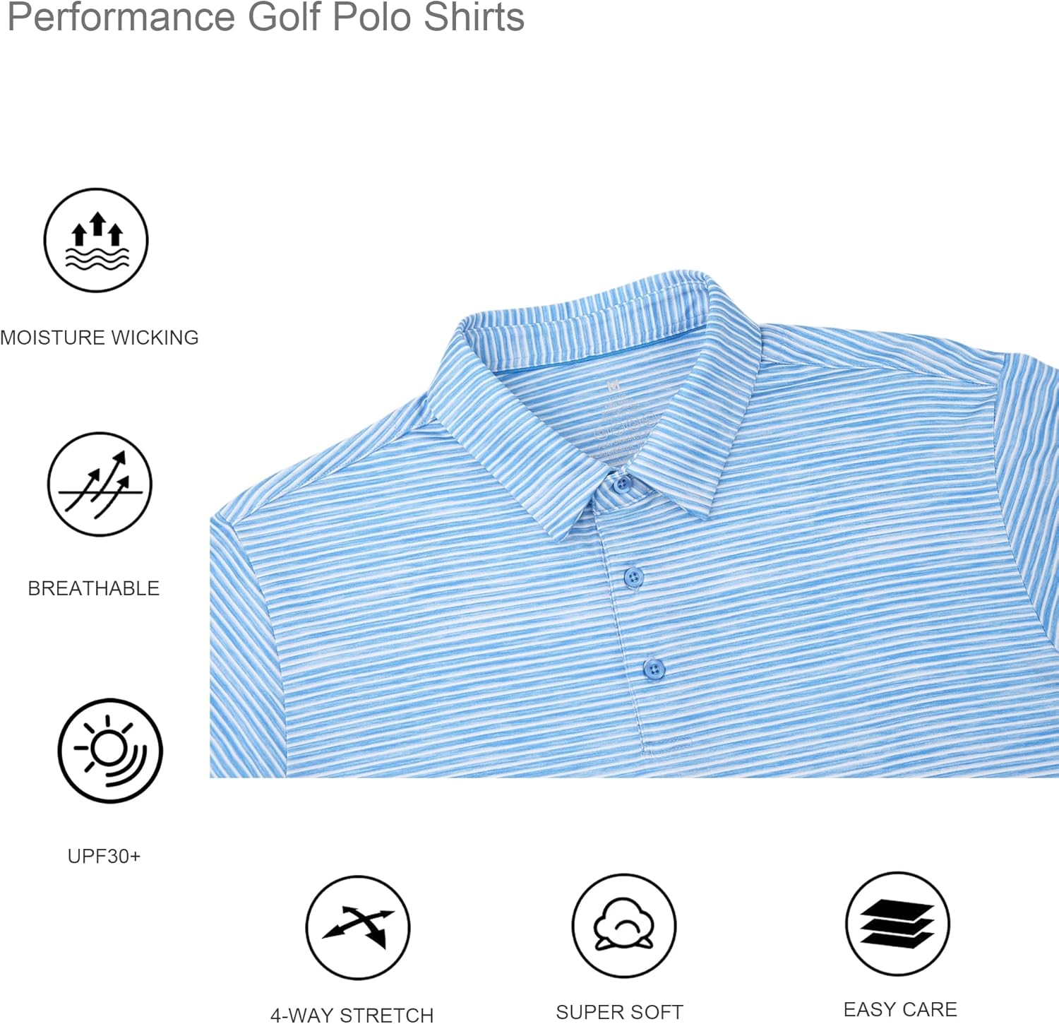 Alex Vando Men's Golf Shirt Quick Dry Polo Shirt