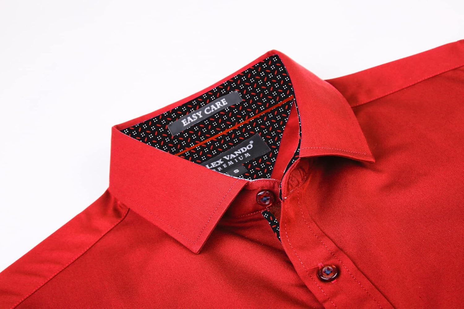 Alex Vando Mens Bamboo Dress Shirts Wrinkle Free Regular Fit Stretch Button Down Shirt
