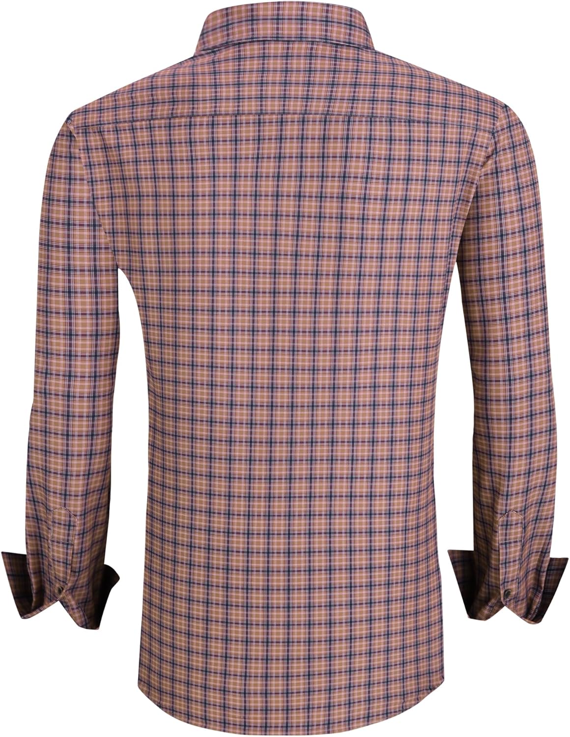 Alex Vando Mens Button Down Shirts Wrinkle Free 4-Way Stretch Print Business Casual Shirt