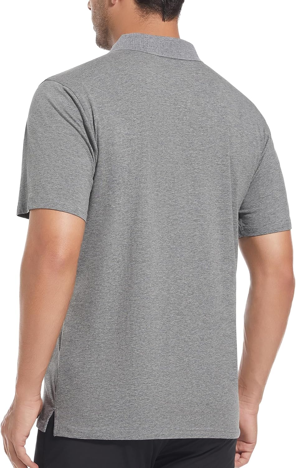 Alex Vando Mens Cotton Polo Shirts V-Neck Short Sleeve Casual Shirts for Men