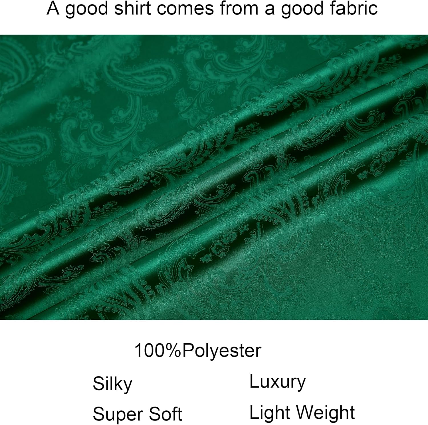 Alex Vando Mens Luxury Satin Dress Shirt Long Sleeve Silk Shiny Sateen Party Shirt