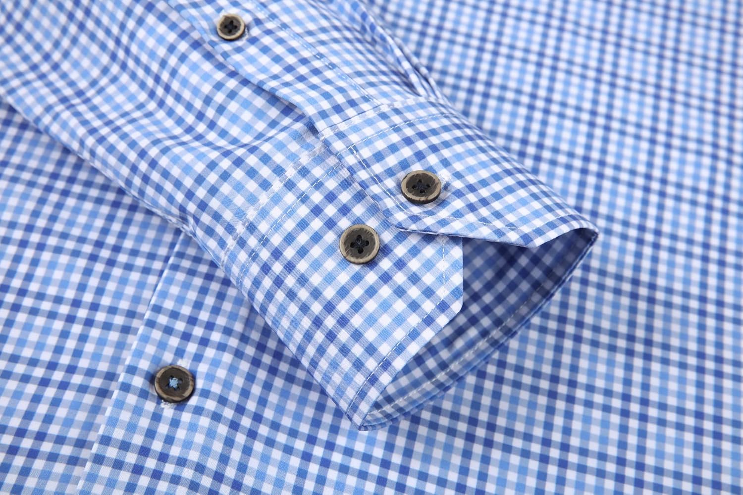 Alex Vando Mens Button Down Shirts Wrinkle Free 4-Way Stretch Print Business Casual Shirt