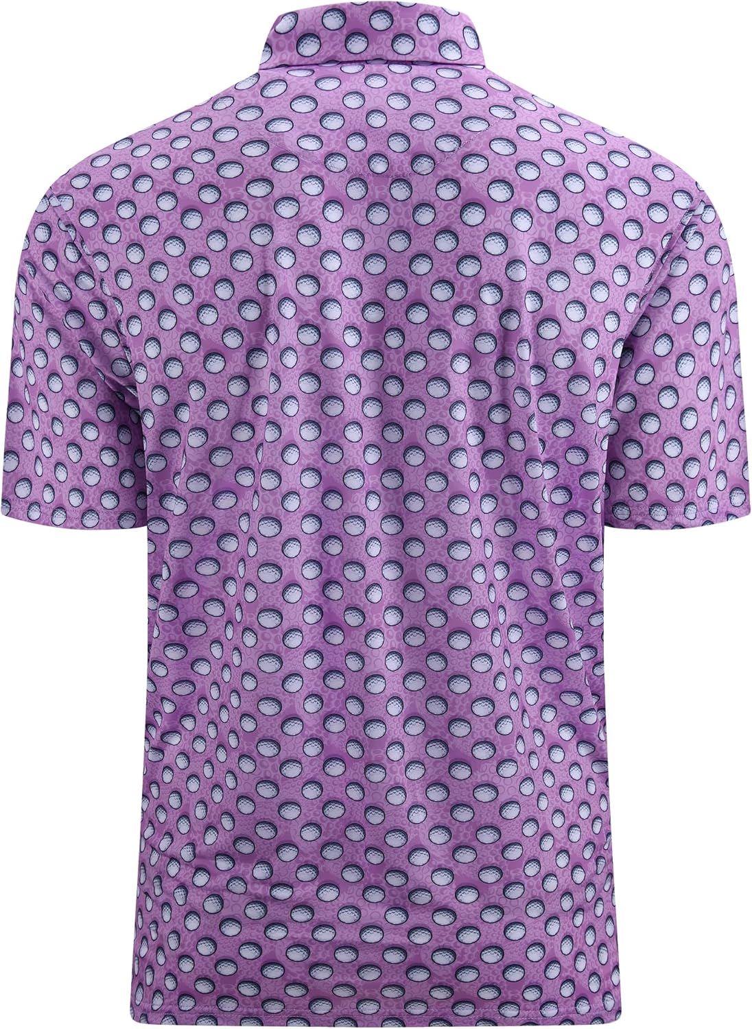 Alex Vando Mens Golf Shirt Moisture Wicking Quick-Dry Print Performance Polo Shirts for Men