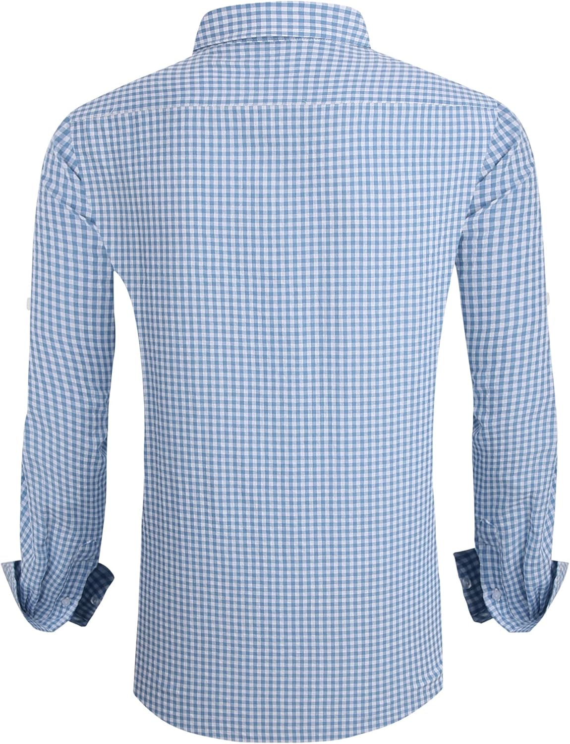 Alex Vando Mens Seersucker Dress Shirts Striped Business Casual Cotton Shirts for Men