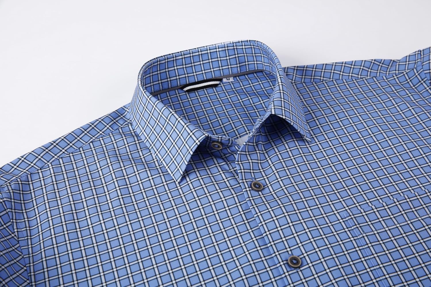 Alex Vando Mens Button Down Shirts Wrinkle Free 4-Way Stretch Print Business Casual Shirt