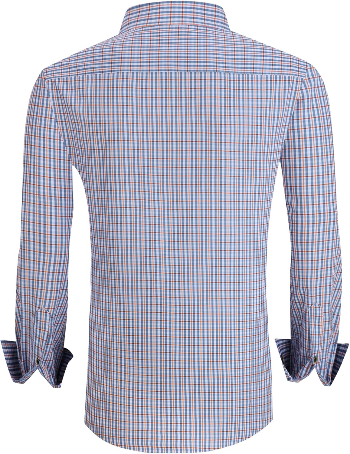 Alex Vando Mens Button Down Shirts Wrinkle Free 4-Way Stretch Print Business Casual Shirt