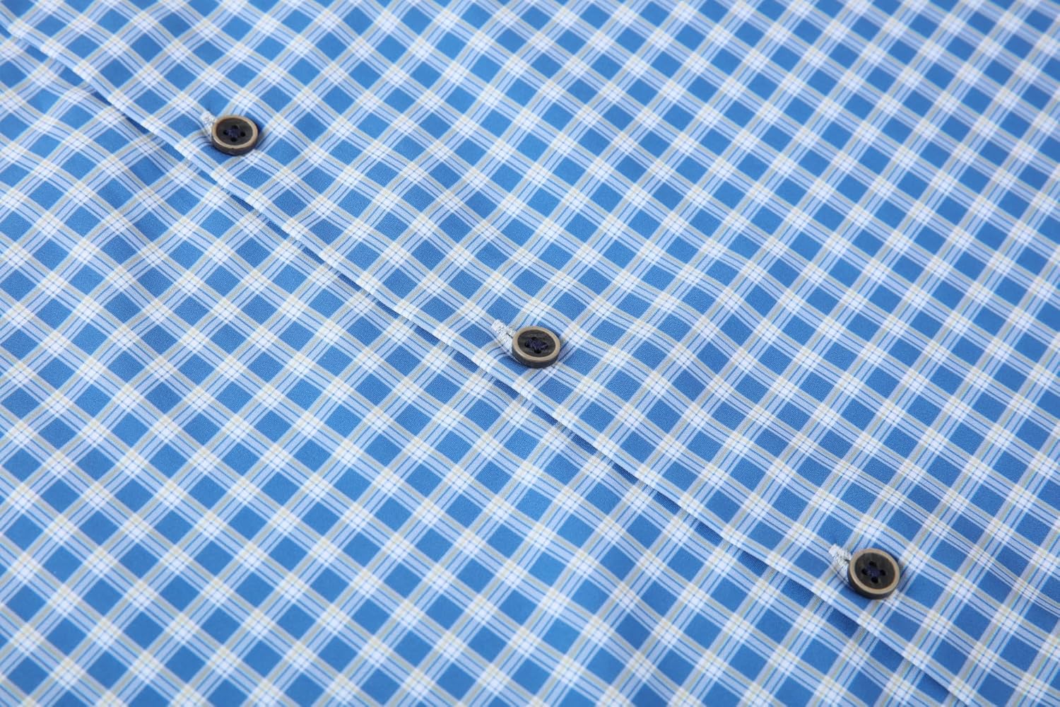 Alex Vando Mens Button Down Shirts Wrinkle Free 4-Way Stretch Short Sleeve Business Casual Shirt