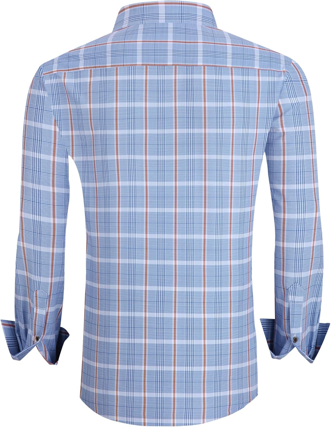 Alex Vando Mens Button Down Shirts Wrinkle Free 4-Way Stretch Print Business Casual Shirt