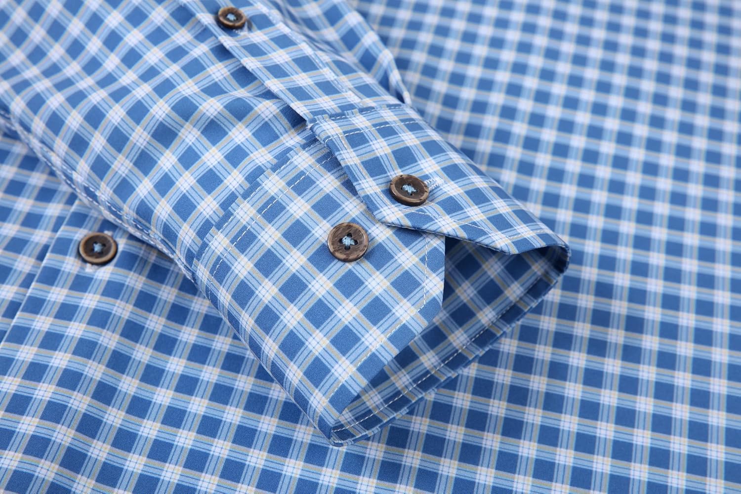Alex Vando Mens Button Down Shirts Wrinkle Free 4-Way Stretch Print Business Casual Shirt