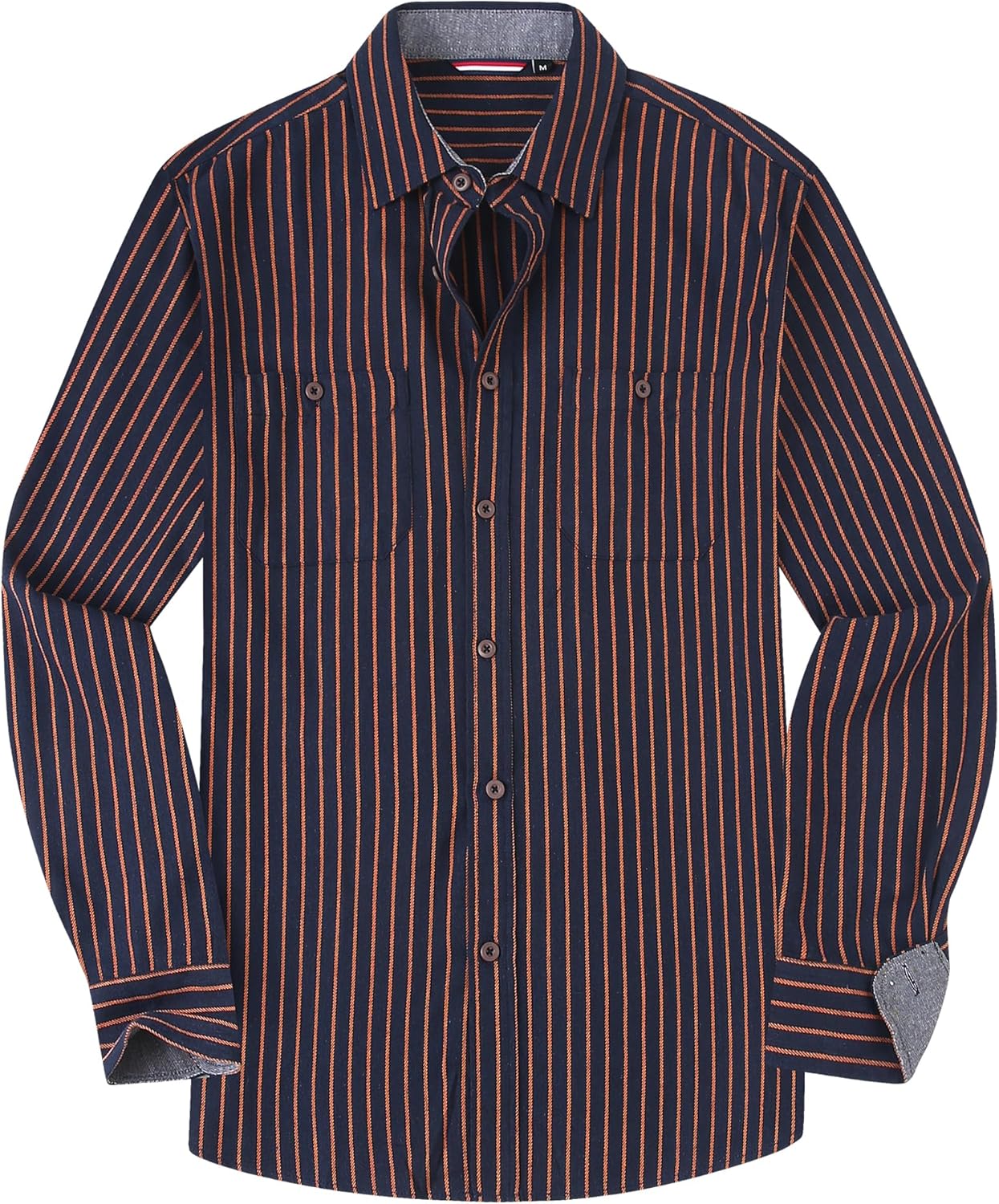 Alex Vando Men's Casual Plaid Flannel Shirt