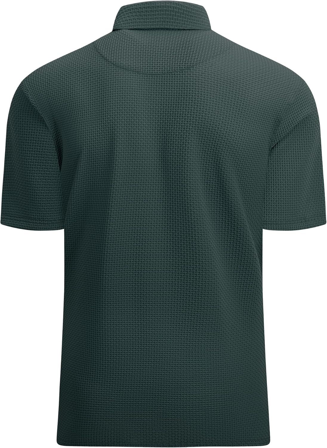 Alex Vando Mens Bubble Jacquard Polo Shirt Super Stretch Short Sleeve Polo Shirts for Men