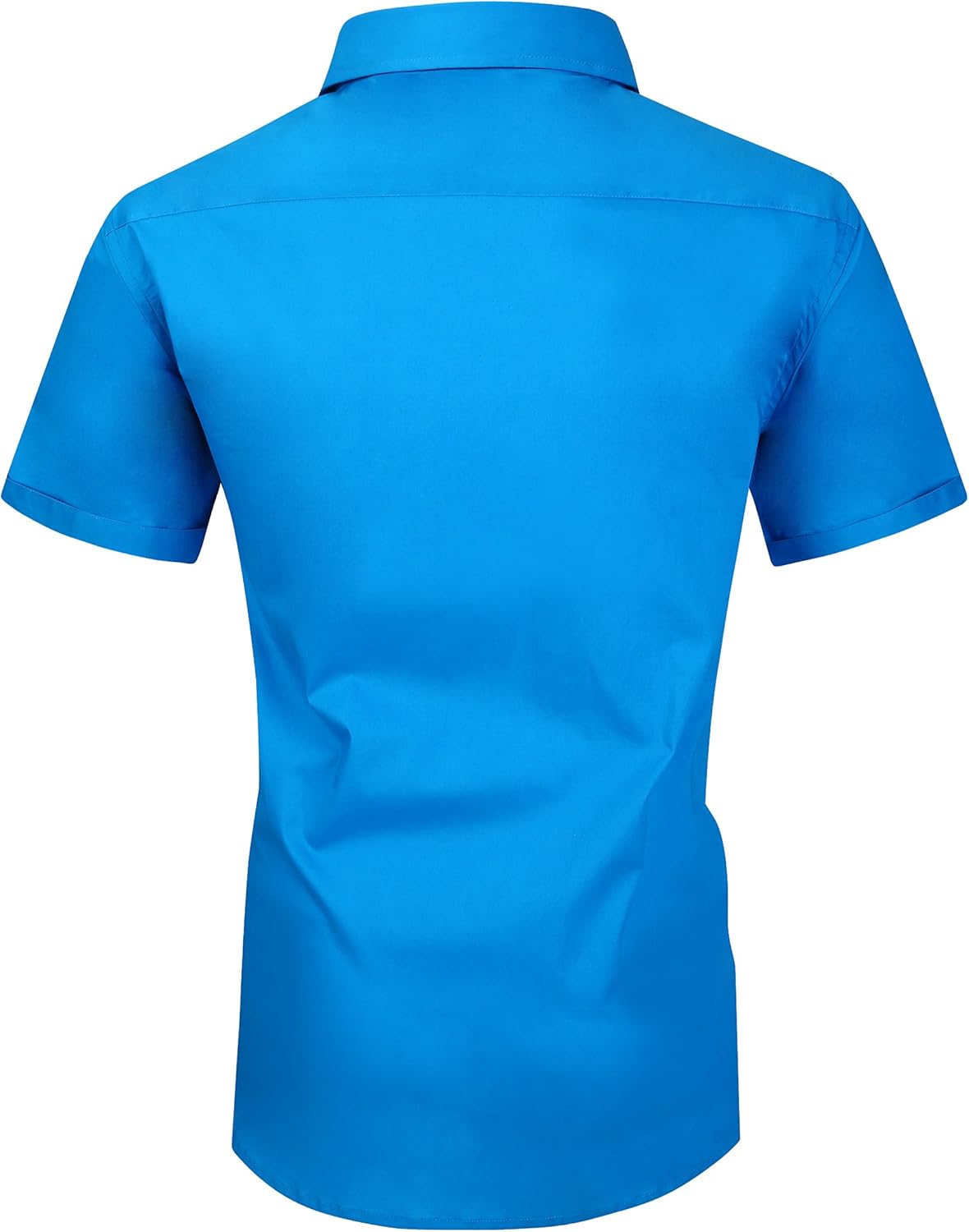 Alex Vando Mens Dress Shirts 4-Way Stretch Wrinkle Free Regular Fit Short Sleeve Men Button Down Shirt