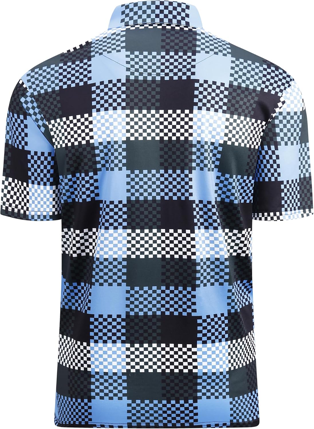 Alex Vando Mens Golf Shirt Moisture Wicking Quick-Dry Print Performance Polo Shirts for Men