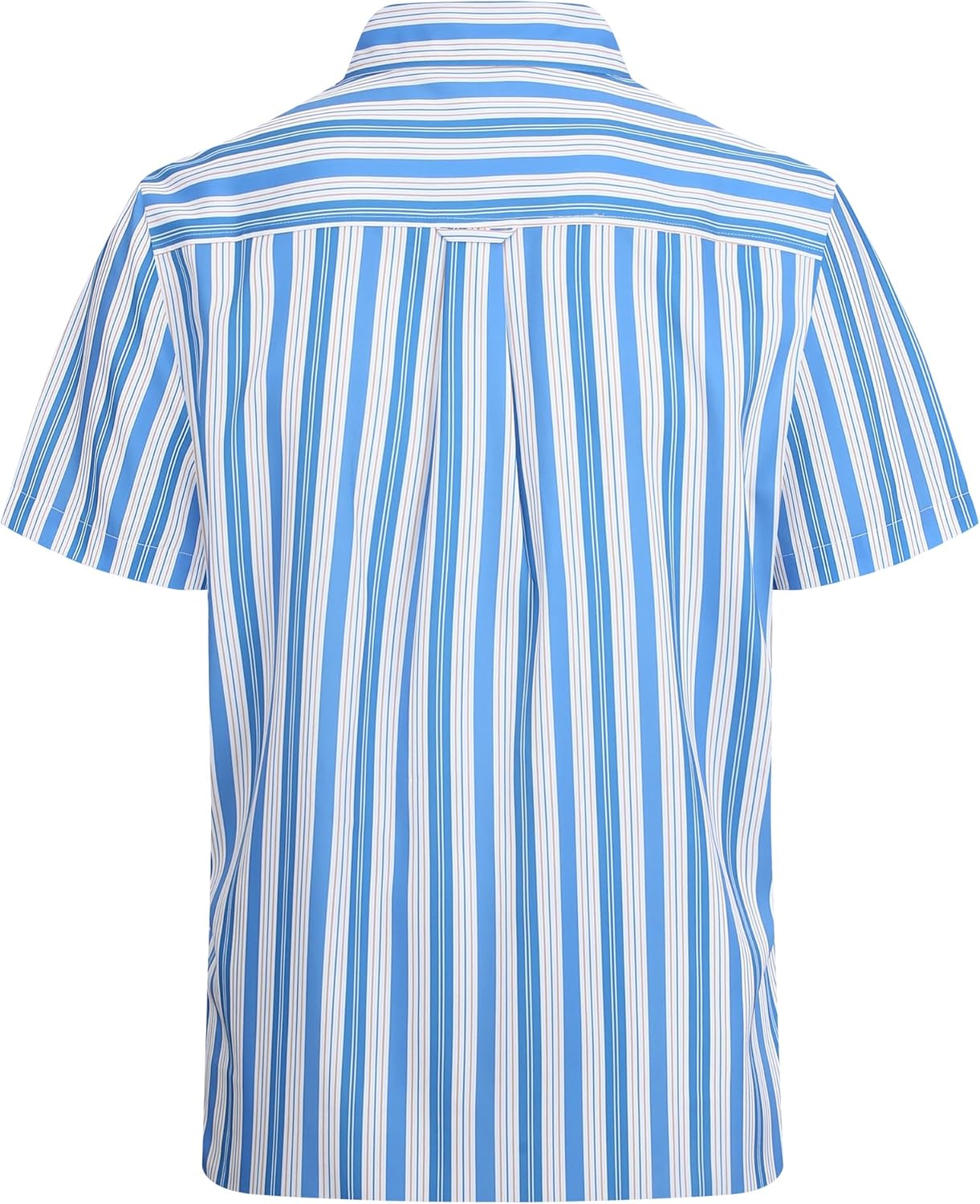 Alex Vando Mens Button Down Shirts Wrinkle Free 4-Way Stretch Short Sleeve Business Casual Shirt