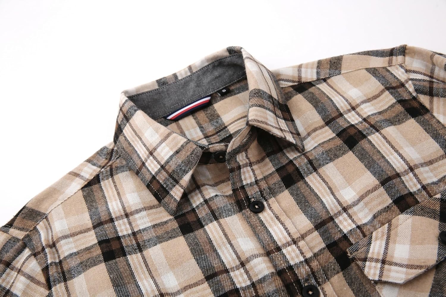 Alex Vando Men's Casual Plaid Flannel Shirt