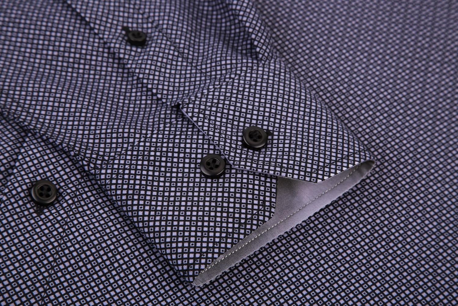Alex Vando Mens Printed Dress Shirts Long Sleeve Regular Fit Button Down Shirt