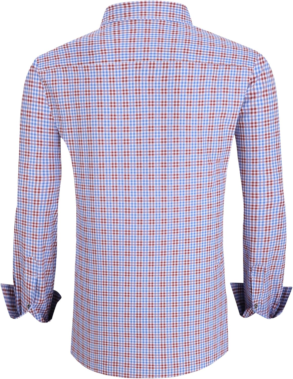 Alex Vando Mens Button Down Shirts Wrinkle Free 4-Way Stretch Print Business Casual Shirt