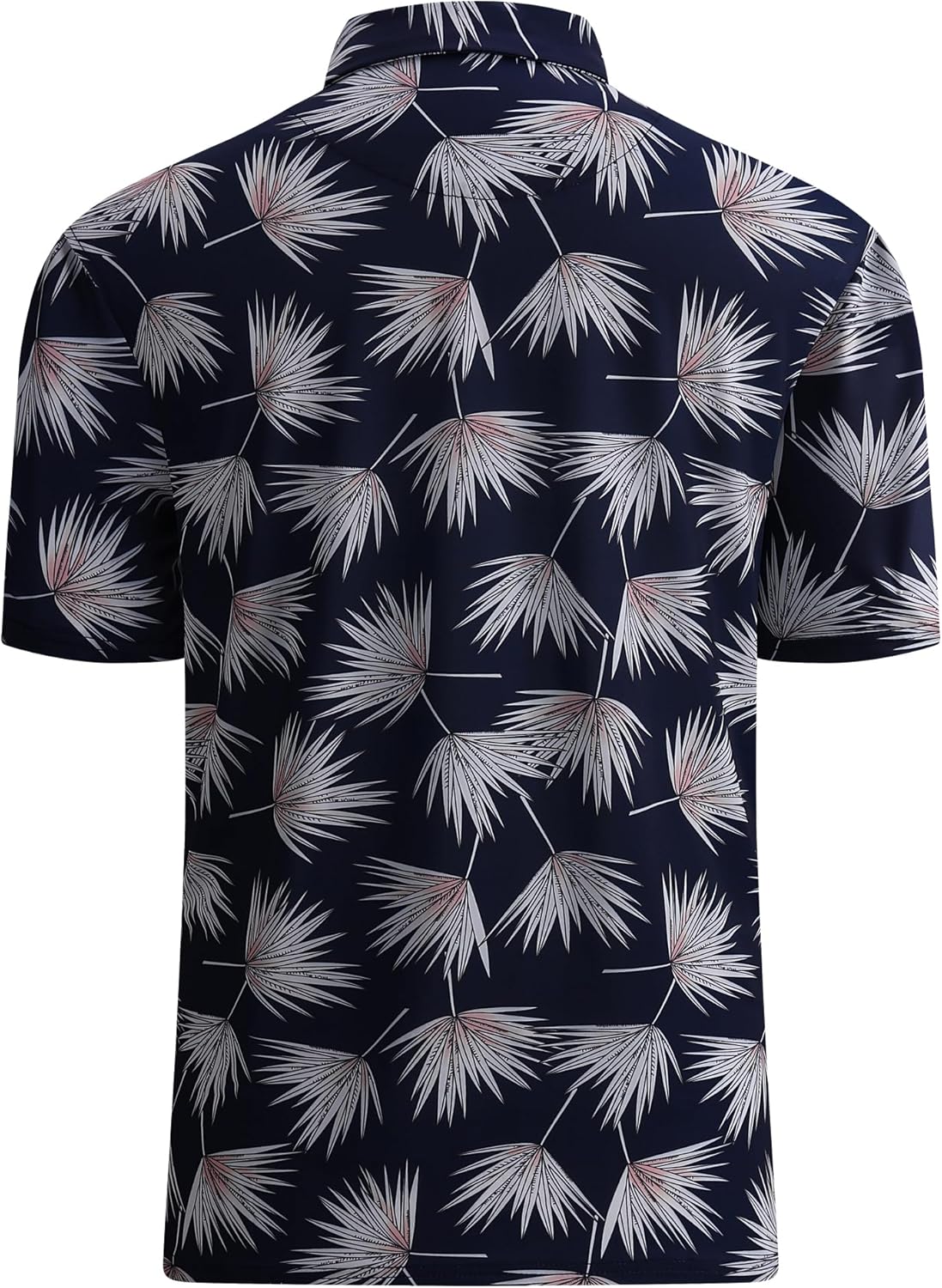 Alex Vando Mens Golf Shirt Moisture Wicking Quick-Dry Print Performance Polo Shirts for Men