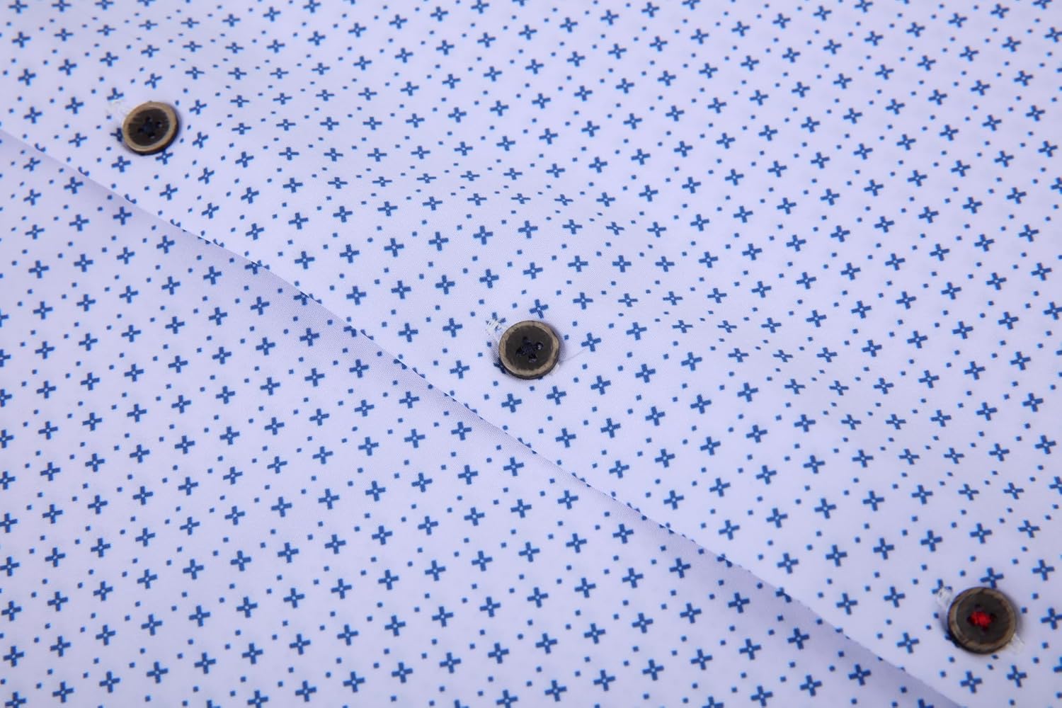 Alex Vando Mens Button Down Shirts Wrinkle Free 4-Way Stretch Print Business Casual Shirt