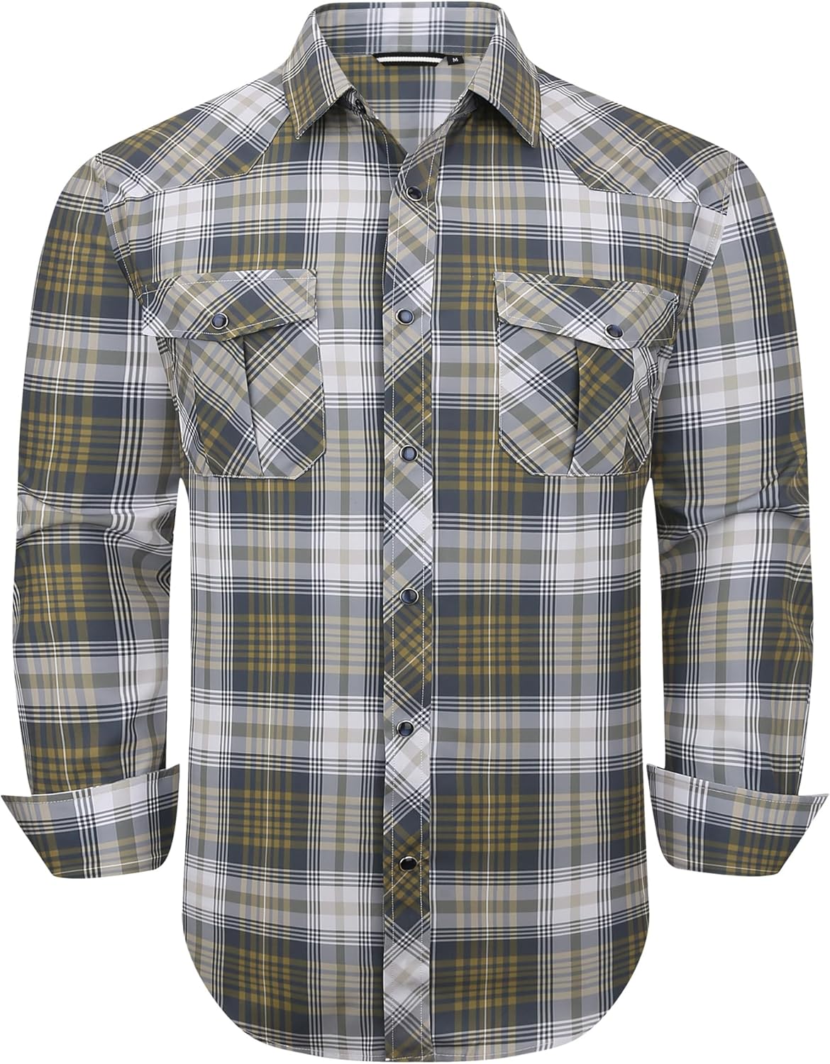Alex Vando Mens Western Shirts Long Sleeve Casual Cowboy Shirts for Men
