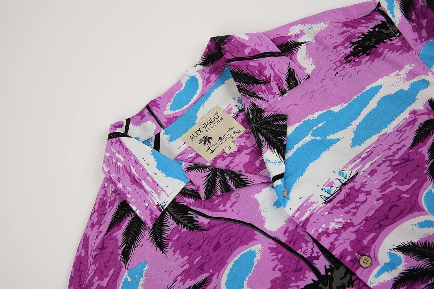 Alex Vando Mens Hawaiian Shirts Short Sleeve Summer Aloha Hawaii Shirts