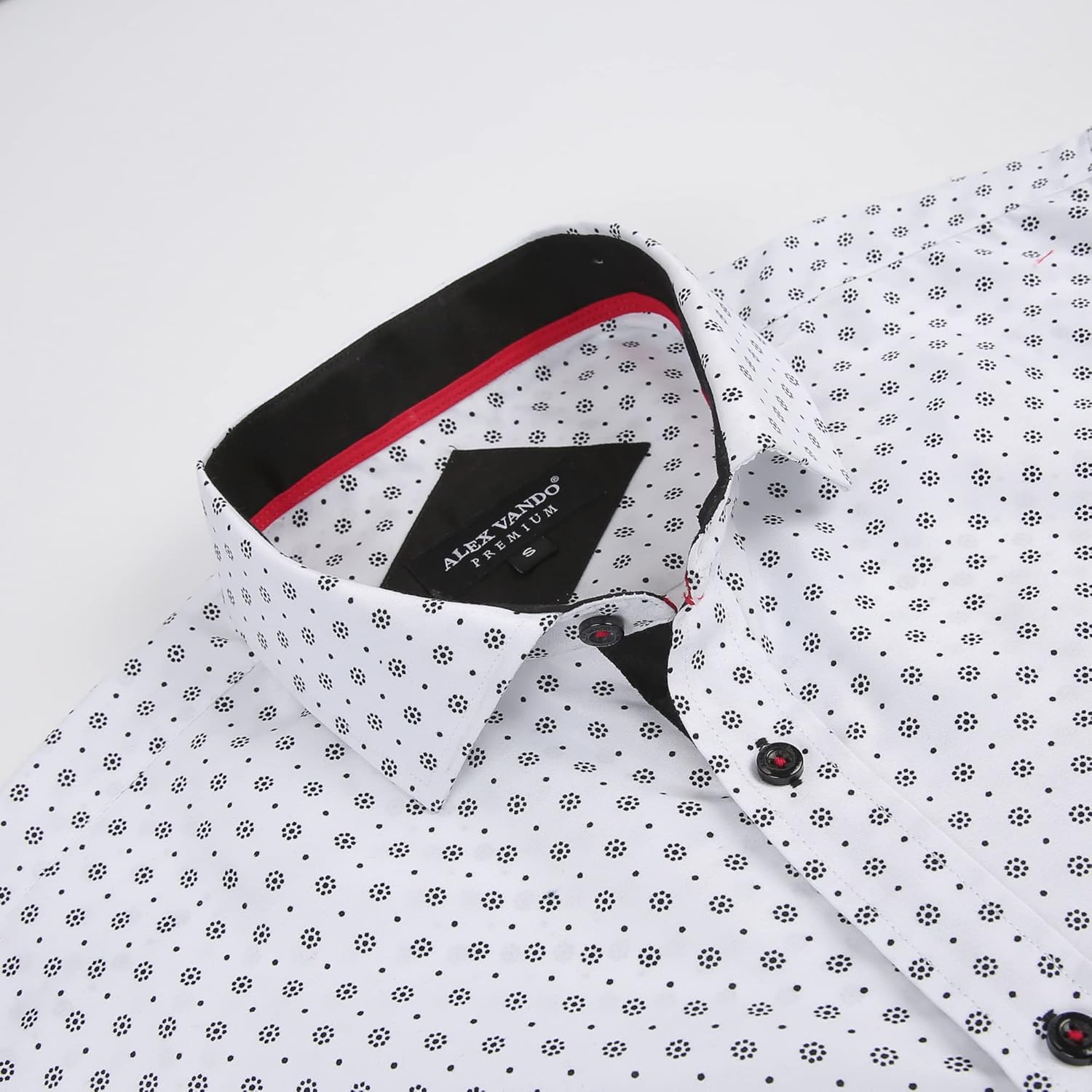 Alex Vando Mens Printed Dress Shirts Long Sleeve Regular Fit Button Down Shirt