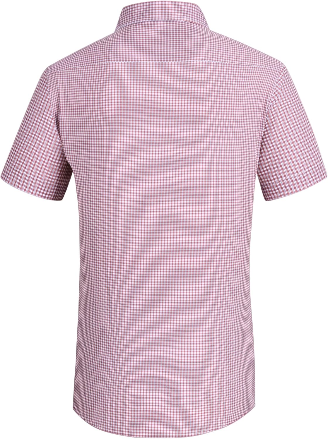 Alex Vando Mens Button Down Shirts Wrinkle Free 4-Way Stretch Short Sleeve Business Casual Shirt