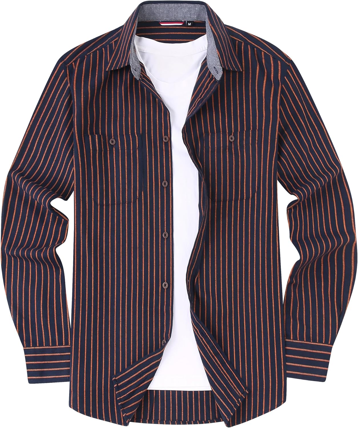 Alex Vando Men's Casual Plaid Flannel Shirt
