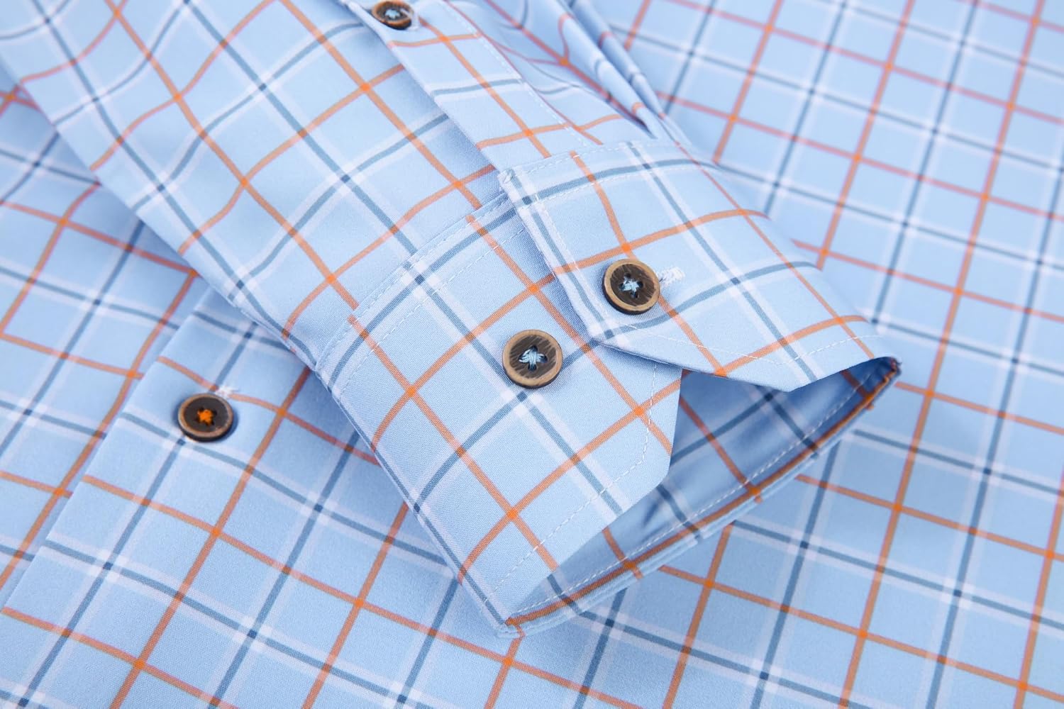 Alex Vando Mens Button Down Shirts Wrinkle Free 4-Way Stretch Print Business Casual Shirt