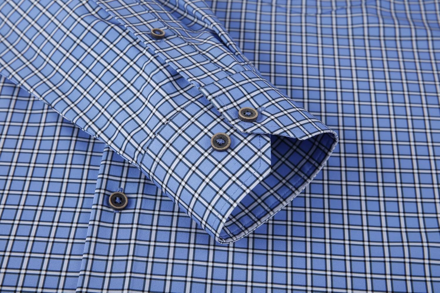 Alex Vando Mens Button Down Shirts Wrinkle Free 4-Way Stretch Print Business Casual Shirt