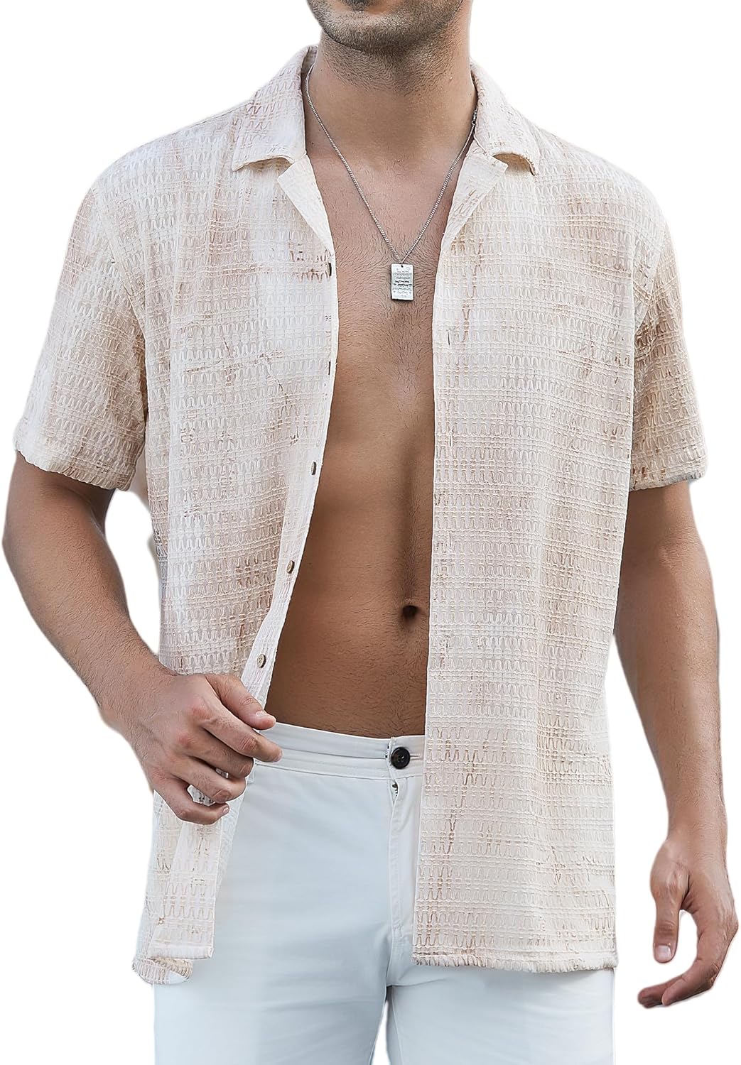 Alex Vando Mens Hawaiian Shirts Short Sleeve Summer Aloha Hawaii Shirts