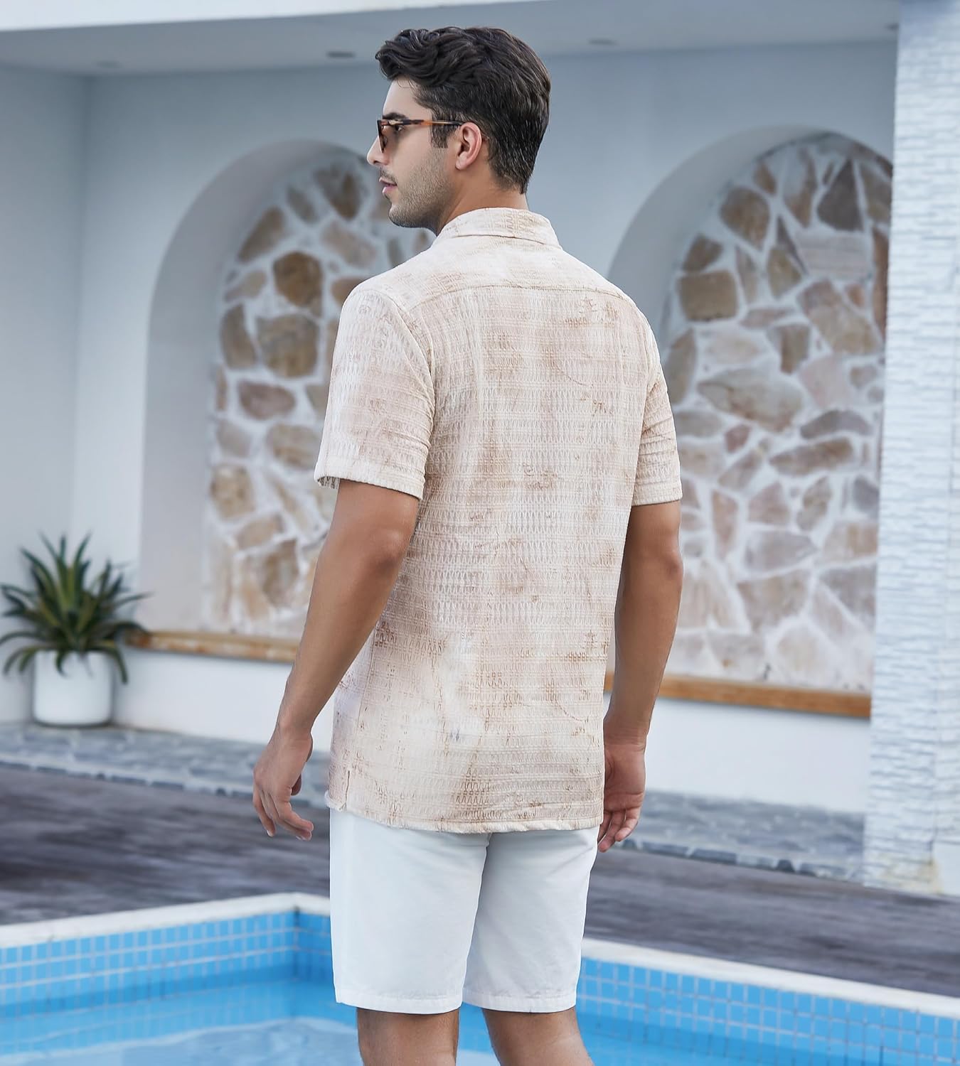 Alex Vando Mens Hawaiian Shirts Short Sleeve Summer Aloha Hawaii Shirts