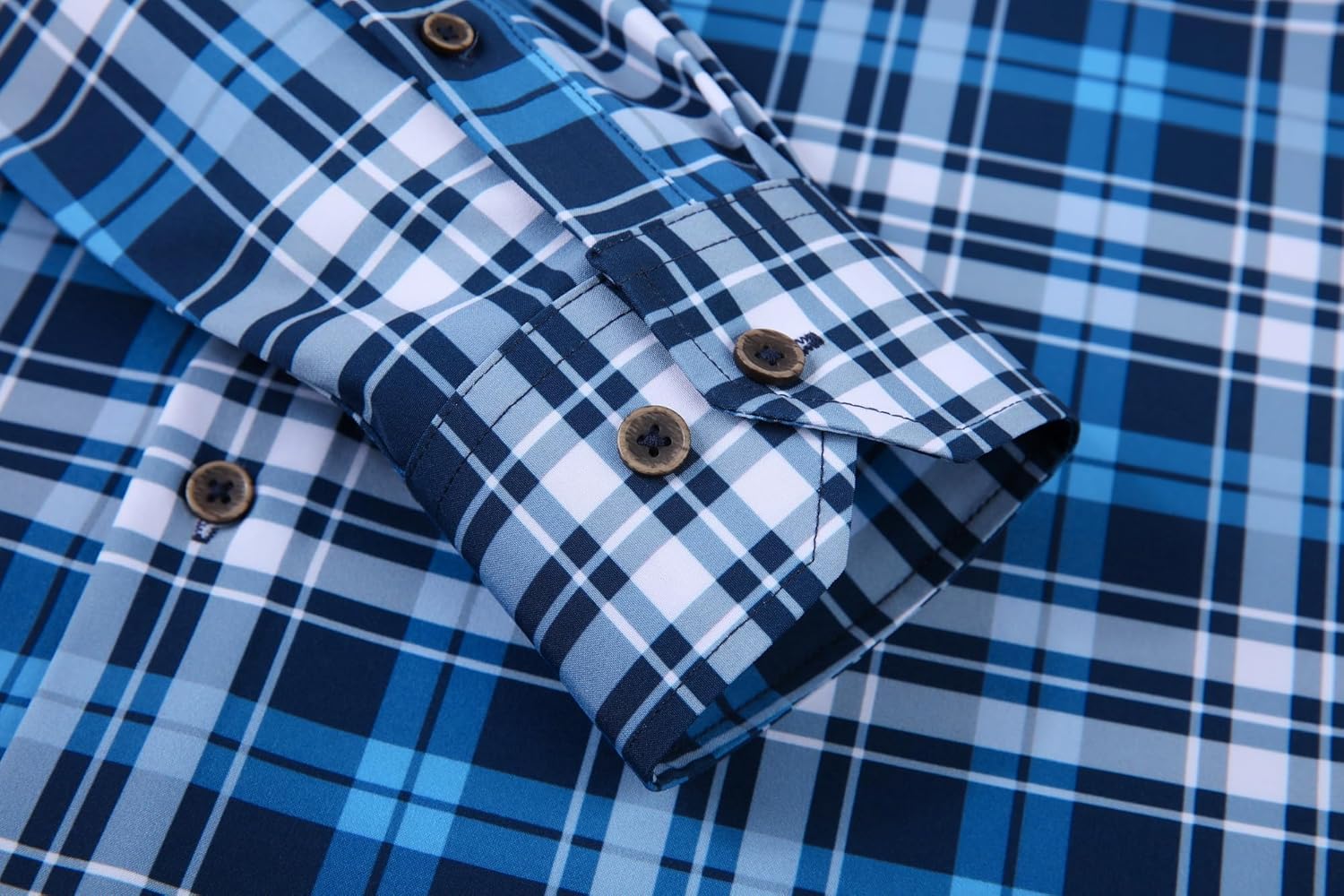Alex Vando Mens Button Down Shirts Wrinkle Free 4-Way Stretch Print Business Casual Shirt