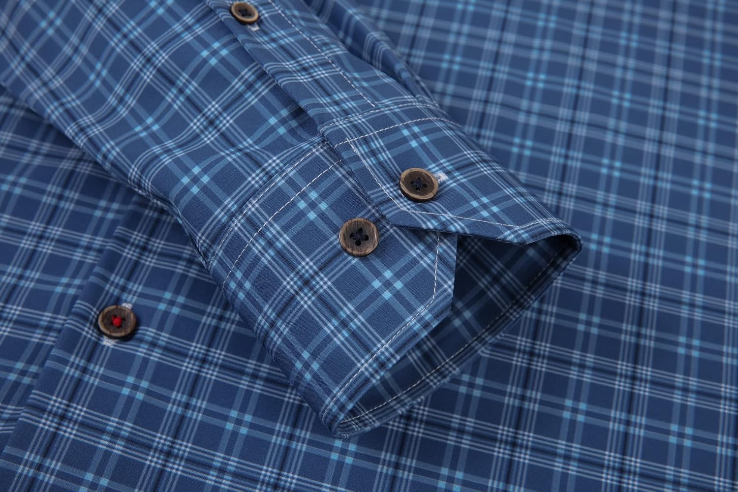 Alex Vando Mens Button Down Shirts Wrinkle Free 4-Way Stretch Print Business Casual Shirt
