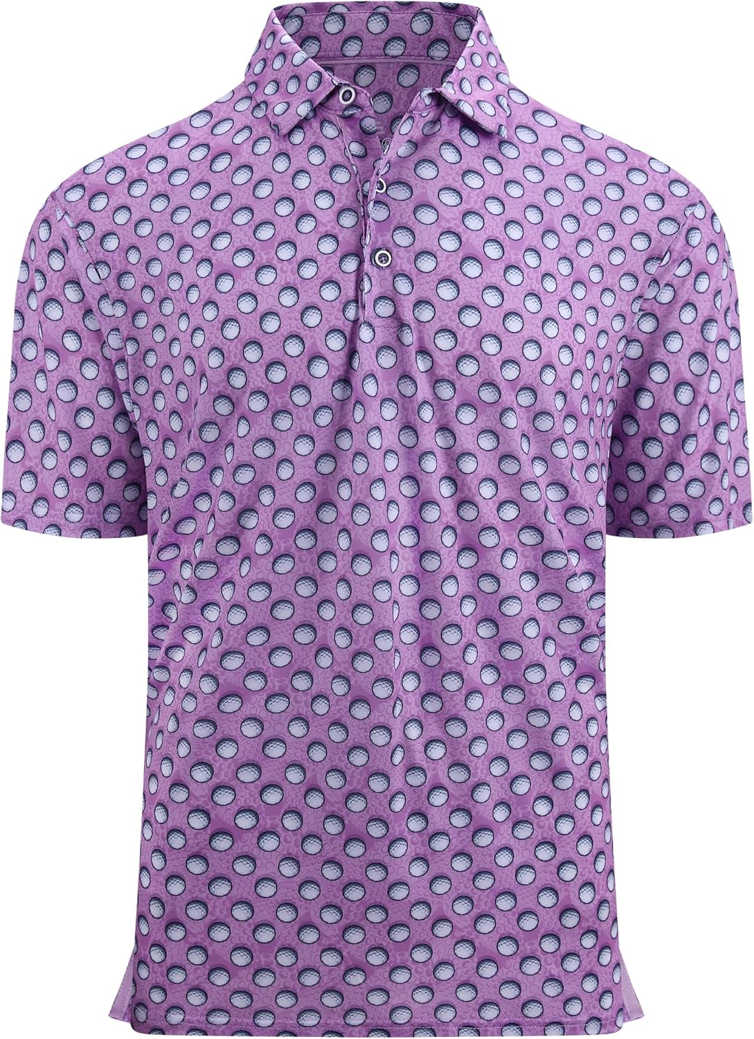 Alex Vando Mens Golf Shirt Moisture Wicking Quick-Dry Print Performance Polo Shirts for Men